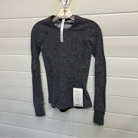 NWT Lululemon Runderful Long Sleeve - Rush Jacquard Black White - Picture 12 of 12